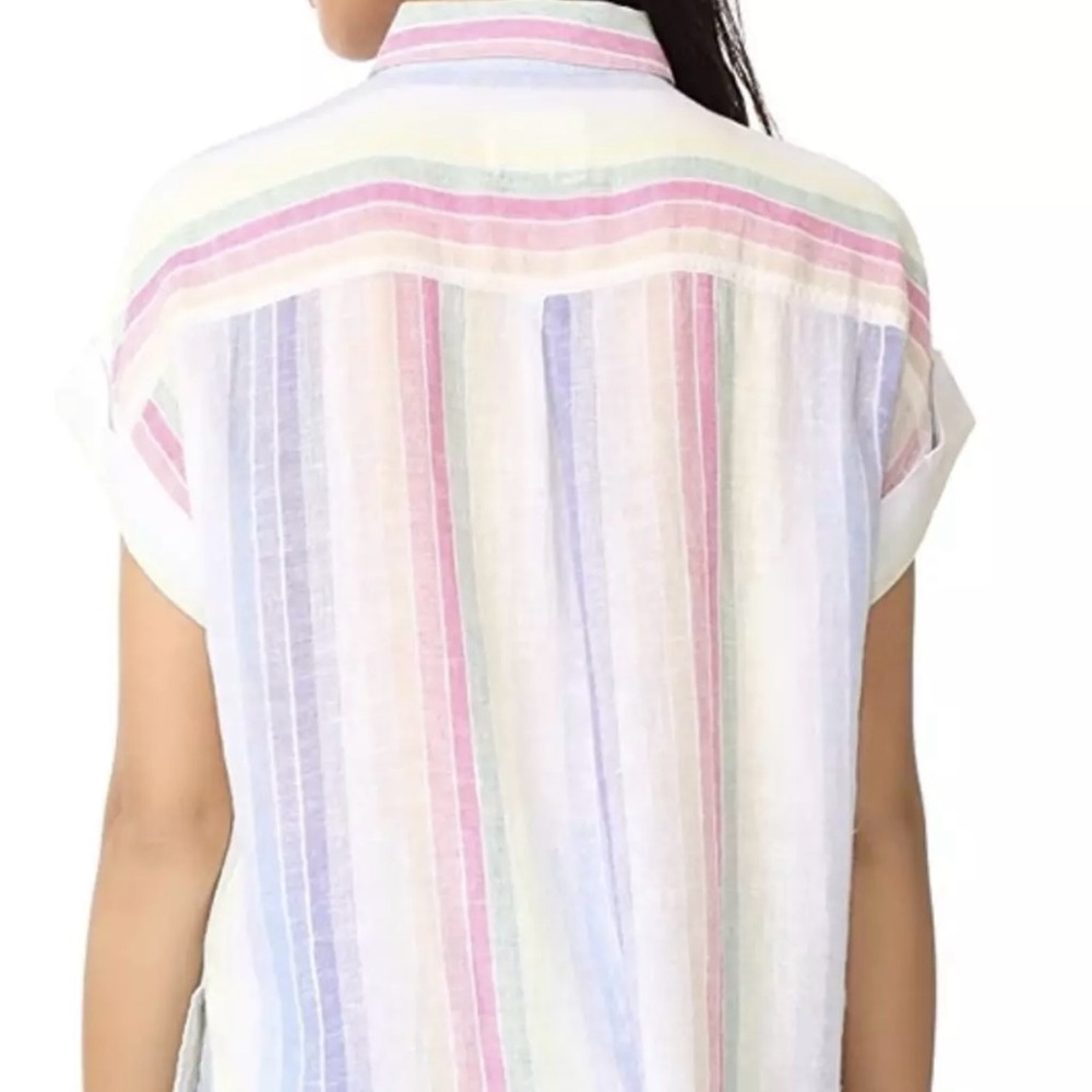 Colorful Striped Button-Up Shirt